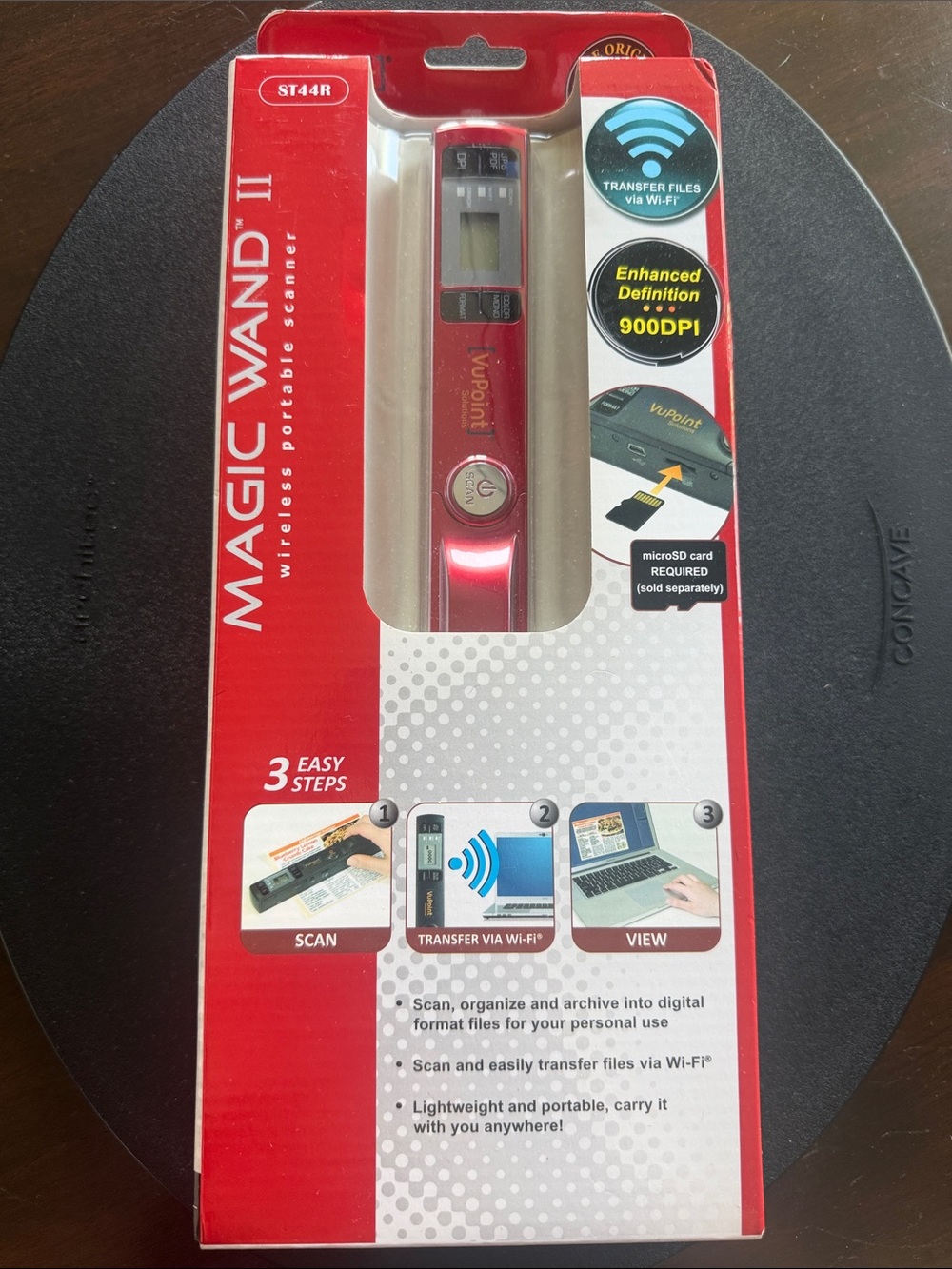 Magic Wand II Wireless Portable Scanner - Red Vupoint Unit